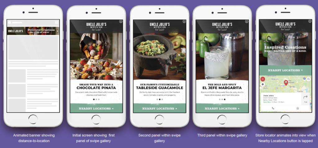 Uncle Julio's Mobile Advertising Mock up