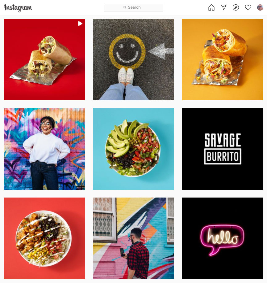Savage Burrito Instagram Page